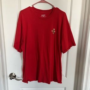 flower embroidered shirt